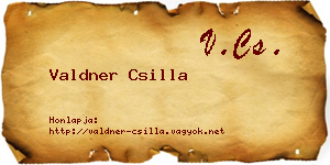Valdner Csilla névjegykártya
